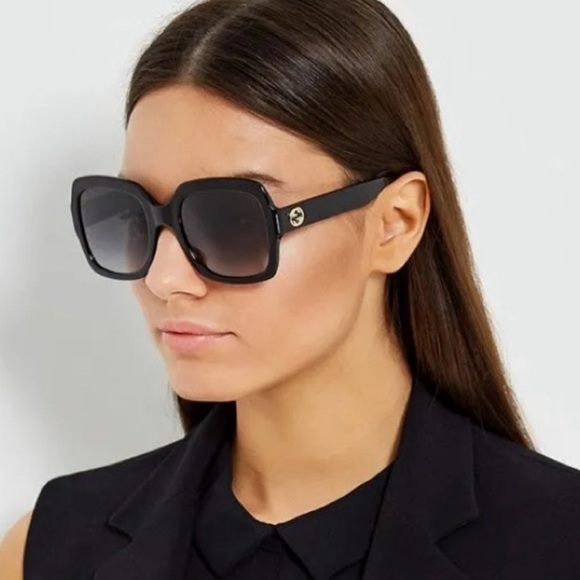 NEW GUCCI SUNGLASSES GG1337S 001 WOMEN SQUARE BLACK EYEWEAR GUCCI - Picture 2 of 12